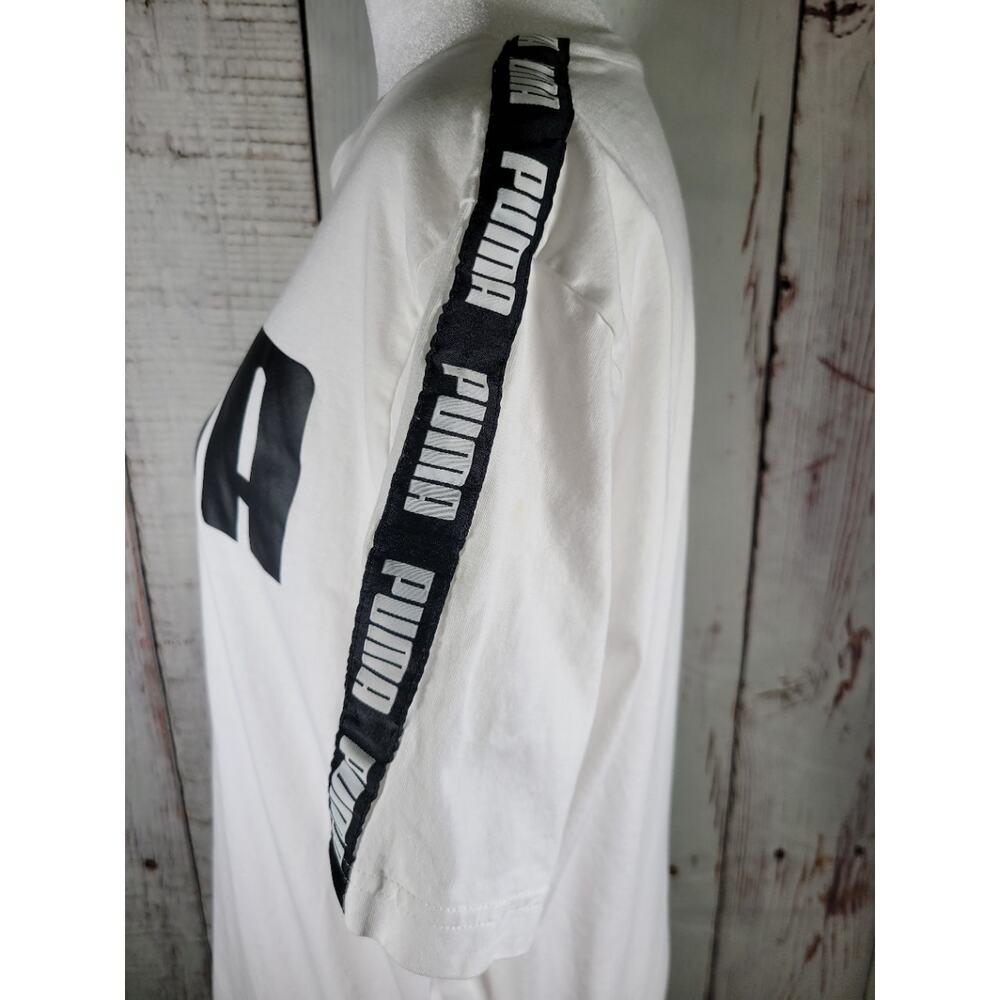 Puma Men's TShirt White Black Short Sleeve Medium - Picture 4 of 7